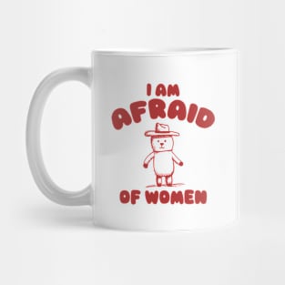 I Am Afraid of Women, Cartoon Meme Top, Vintage Cartoon Sweater, Unisex Mug